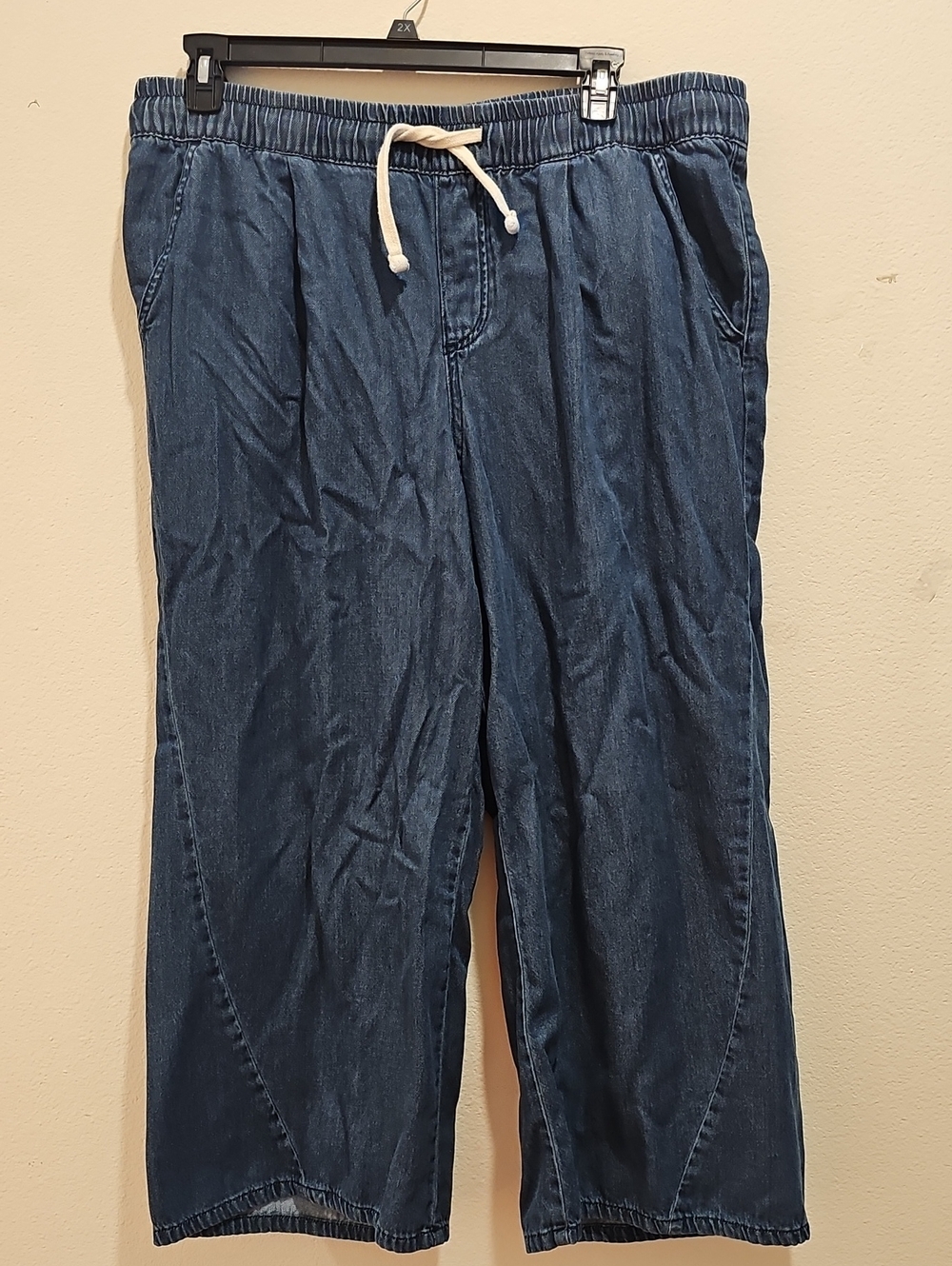 Sonoma Straight-Leg Women’s Jeans in Dark Blue with Drawstring Size Xxl